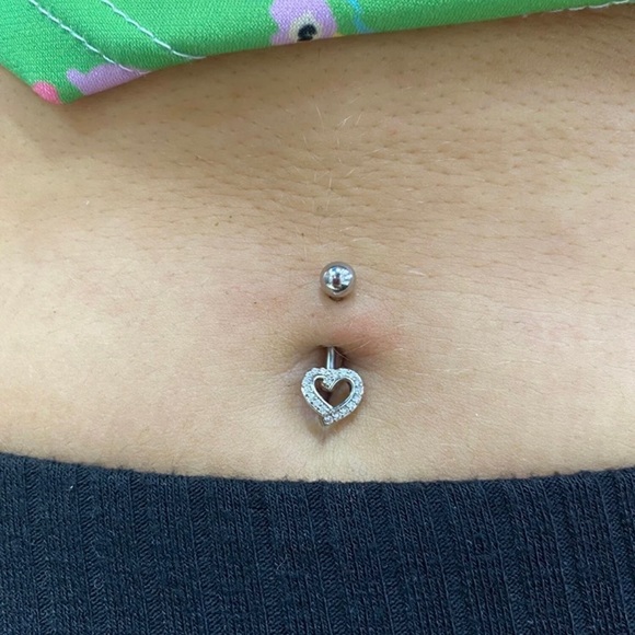 Steel Belly Button Ring, piercing - Picture 2 of 3